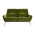**Sofa podwójny z poliesteru, zielony, miękki i elegancki**
